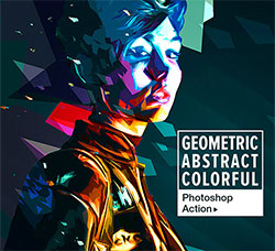 极品PS动作－抽象的多彩几何艺术(含高清视频教程)：Geometric Abstract Colorful Art